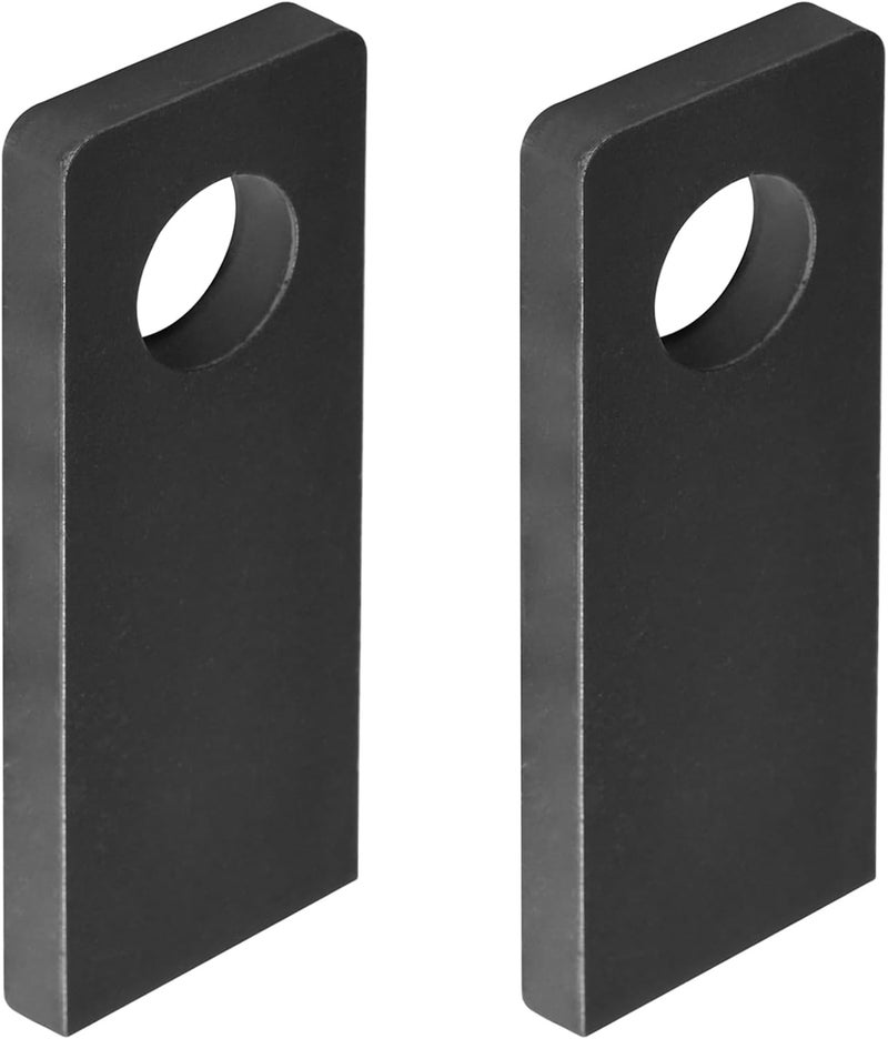 eoere 2 Pcs Weld-On Rectangular Trailer Ramp Gate Hinge Holders, Heavy Duty Steel Plate for Dump Trailers, Fits 1-1/2" Shaft - Image 1